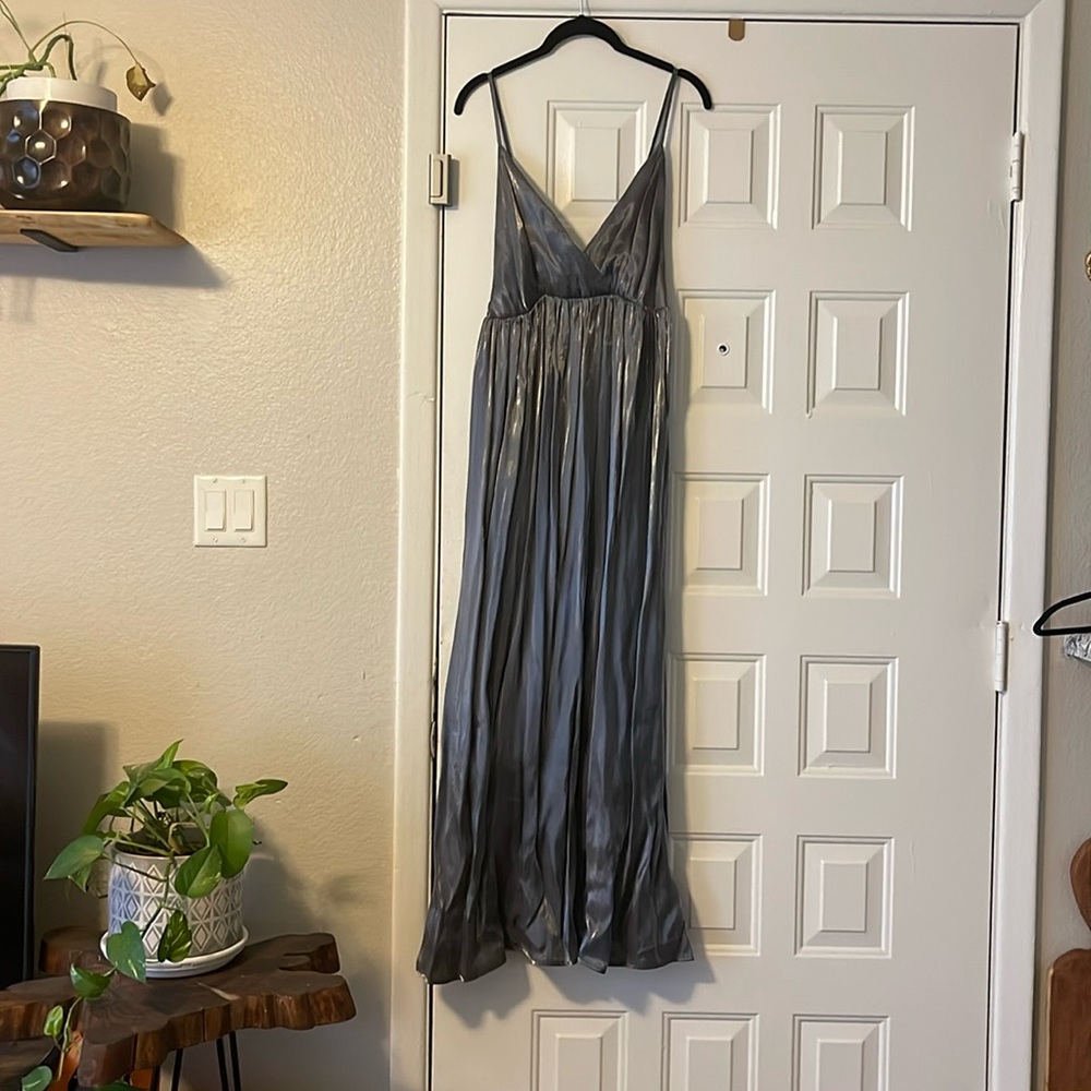 Chrome charcoal sleeveless maxi dress